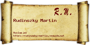 Rudinszky Martin névjegykártya