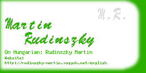 martin rudinszky business card